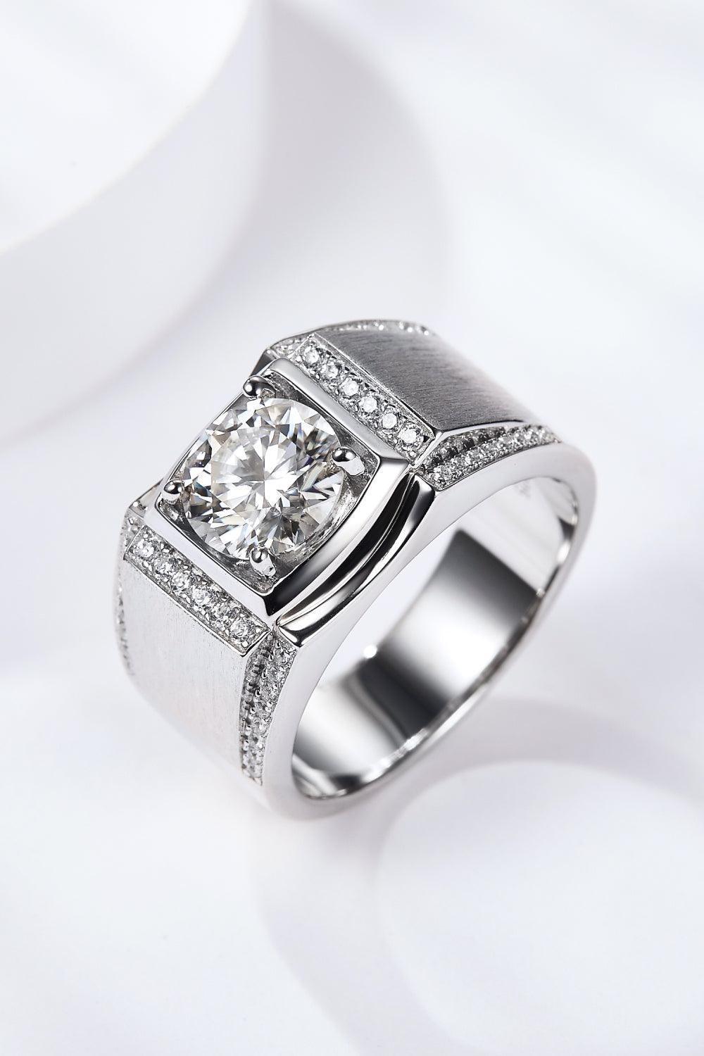 Enchanted 1 Carat Moissanite Ring Platinum-Plated - MXSTUDIO.COM