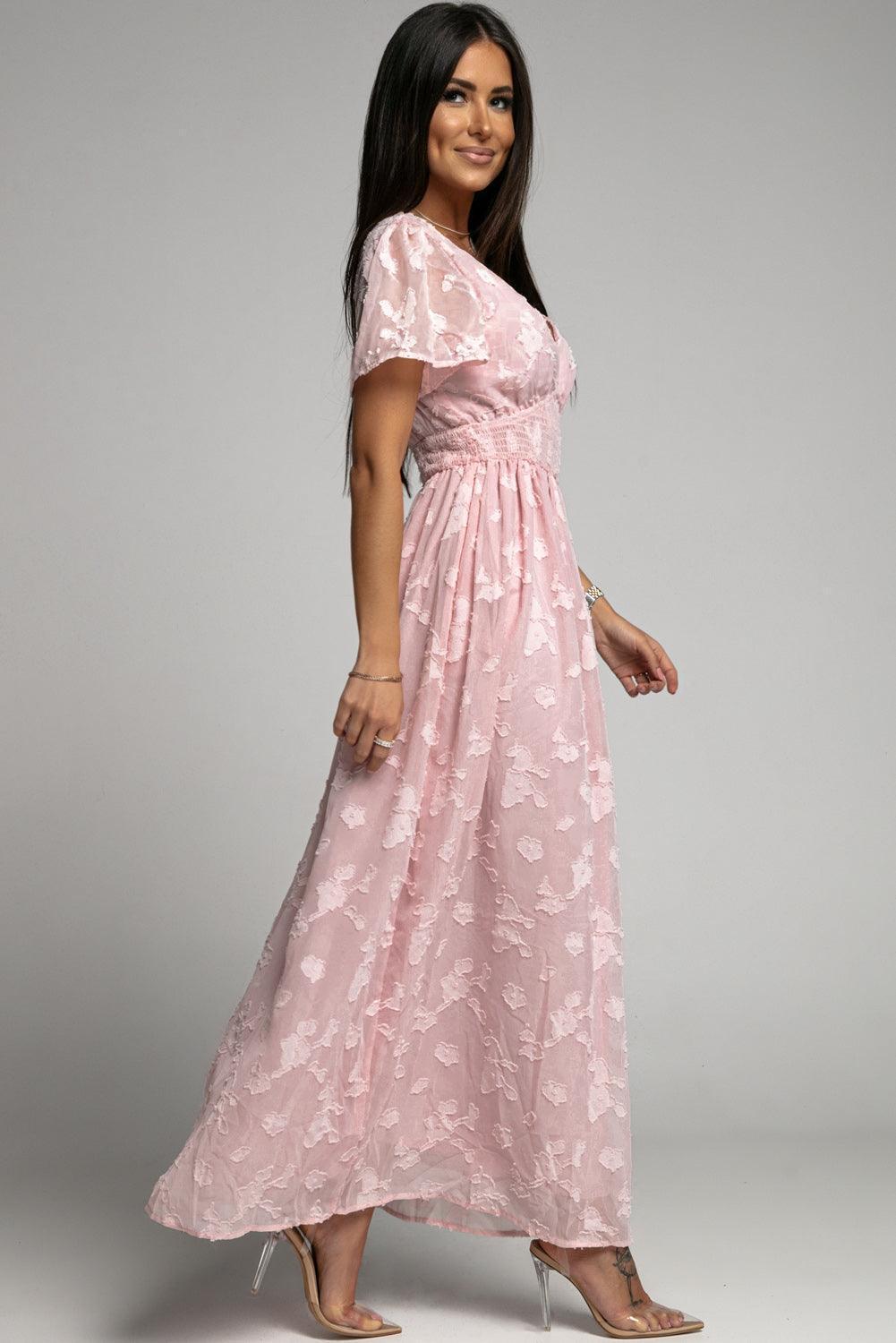 Enchantress Plunge V-Neck Maxi Dress - MXSTUDIO.COM