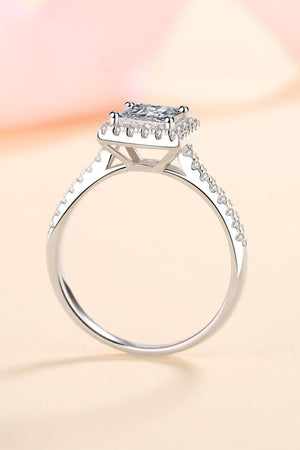 Encrusted Princess Cut 1 Carat Moissanite Ring - MXSTUDIO.COM