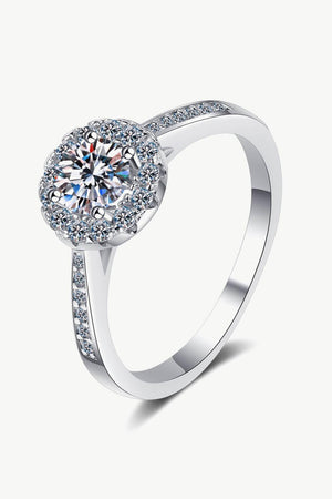 Encrusted Round Cut 1 Carat Moissanite Ring - MXSTUDIO.COM