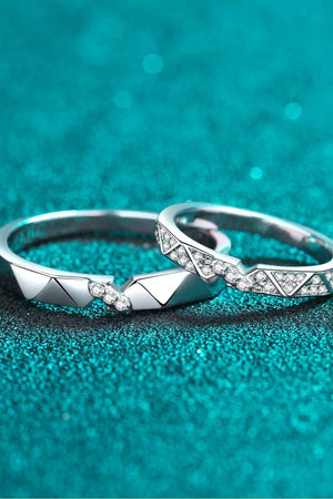 Encrusted Sparkle Moissanite Couple Rings - MXSTUDIO.COM