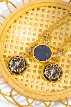 Endearing Blue Sandstone Pendant Copper Necklace - MXSTUDIO.COM