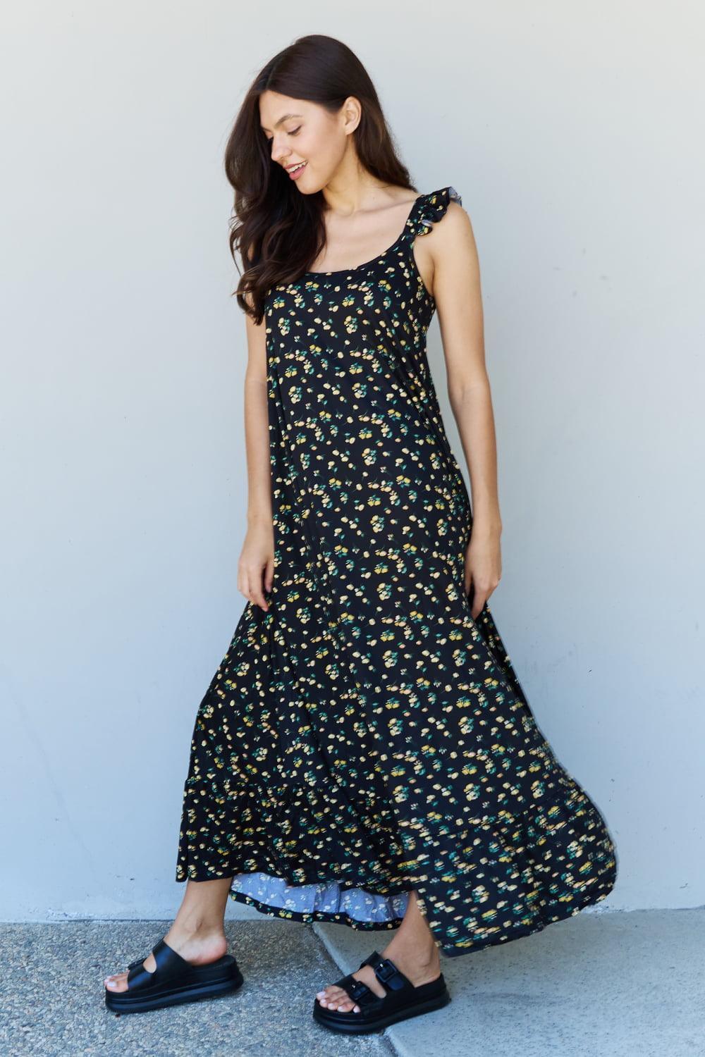 Endless Ease Scoop Neck Floral Sleeveless Maxi Dress - MXSTUDIO.COM