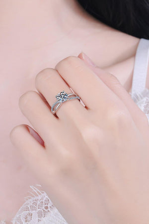 Endless Glam 1 Carat Split Shank Moissanite Ring - MXSTUDIO.COM