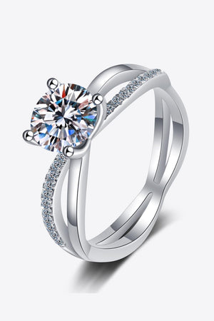 Endless Glam 1 Carat Split Shank Moissanite Ring - MXSTUDIO.COM