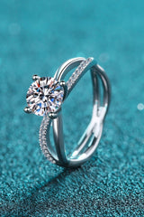 Endless Glam 1 Carat Split Shank Moissanite Ring - MXSTUDIO.COM