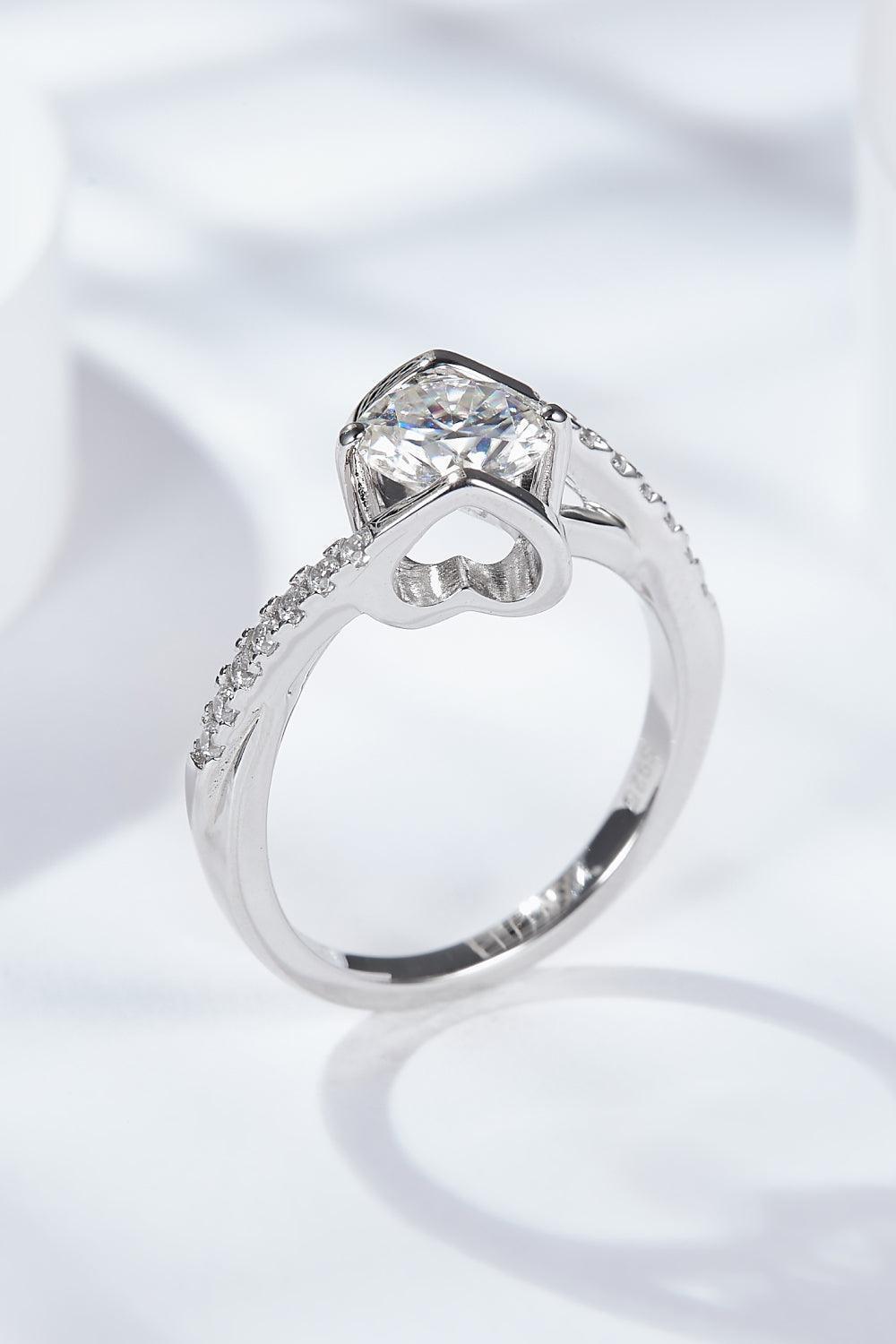 Endless Love Platinum Plated Moissanite Ring - MXSTUDIO.COM