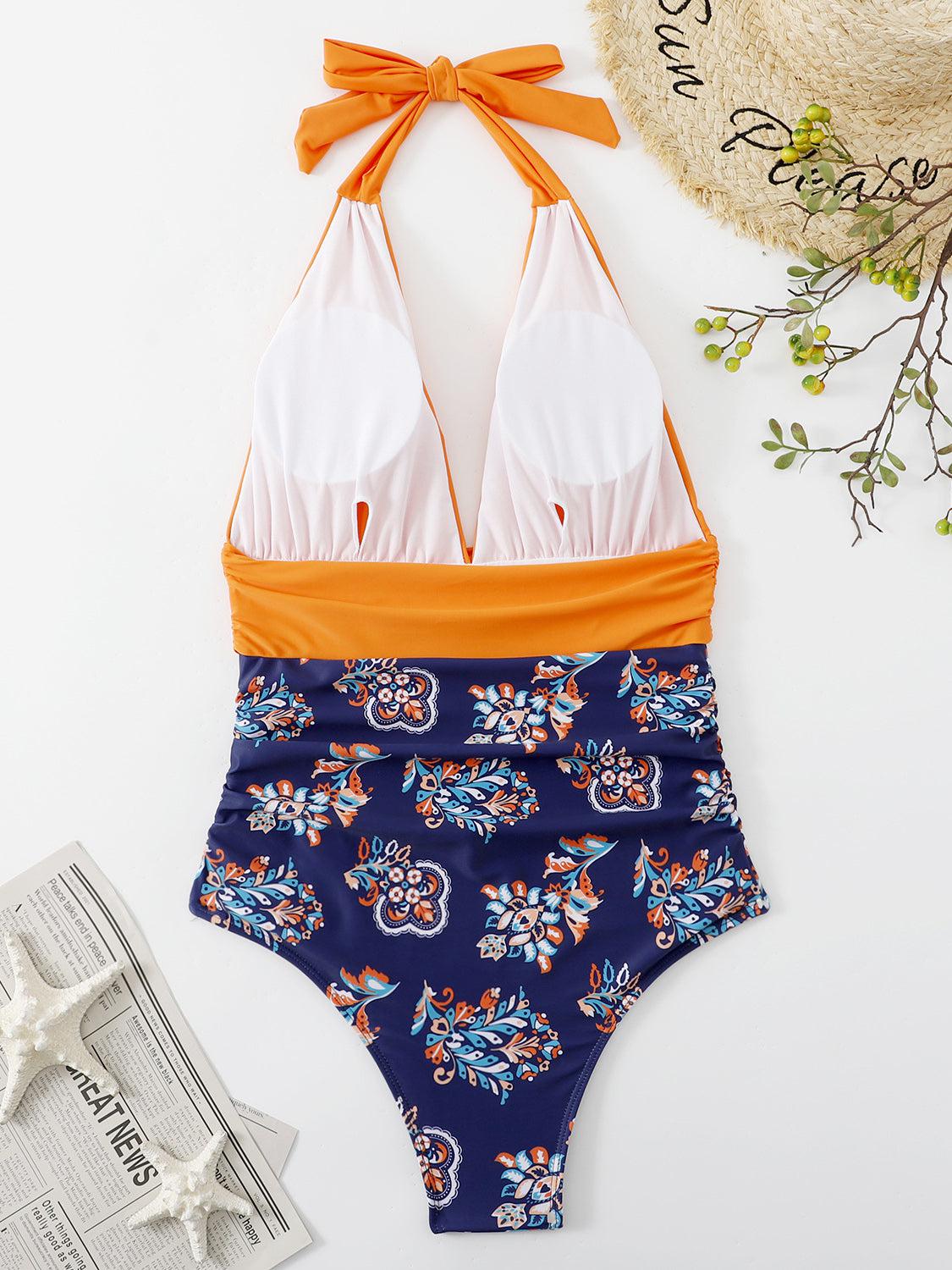 a bathing suit with a bow on the back