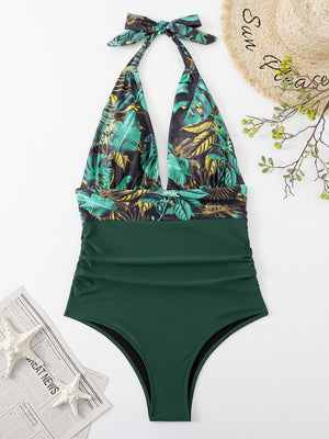 a bathing suit with a tie around the neck