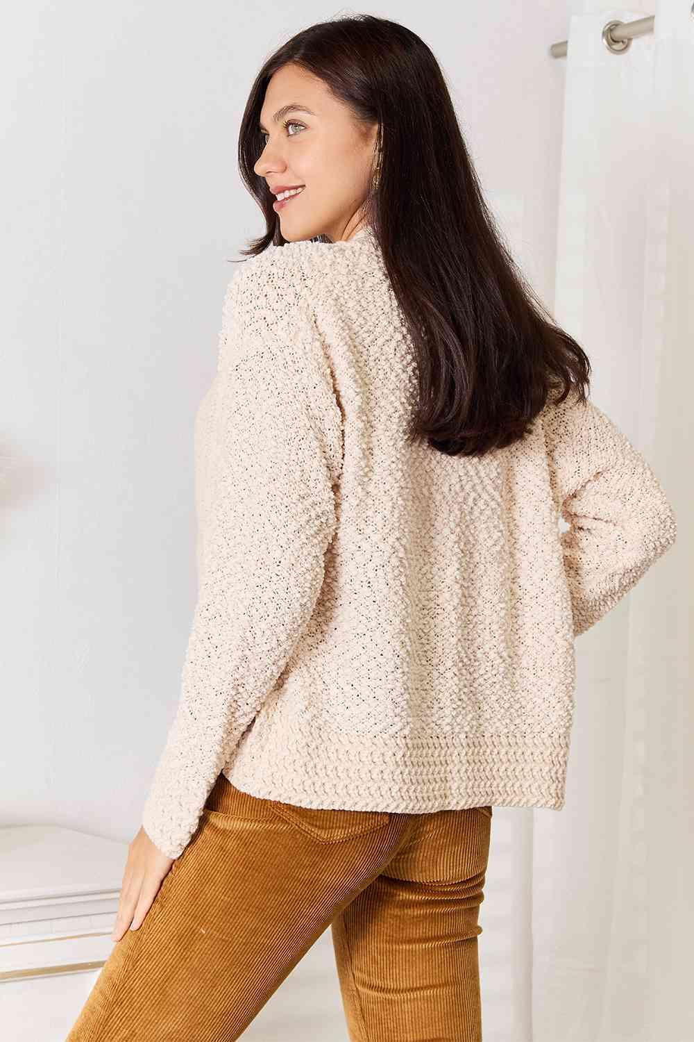 Enduring Coziness Cream Plus Size Open Front Cardigan - MXSTUDIO.COM