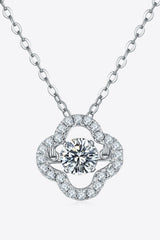 Enduring Four Leaf Clover Pendant Moissanite Necklace - MXSTUDIO.COM