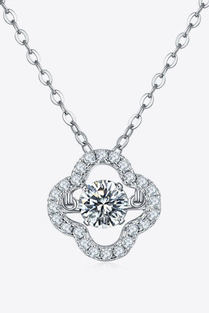 Enduring Four Leaf Clover Pendant Moissanite Necklace - MXSTUDIO.COM