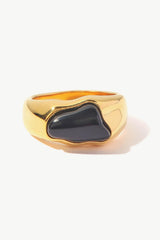 Enduring Inlaid Natural Stone Stainless Steel Ring - MXSTUDIO.COM