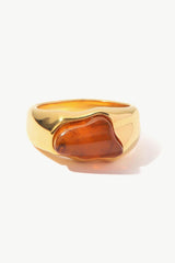 Enduring Inlaid Natural Stone Stainless Steel Ring - MXSTUDIO.COM