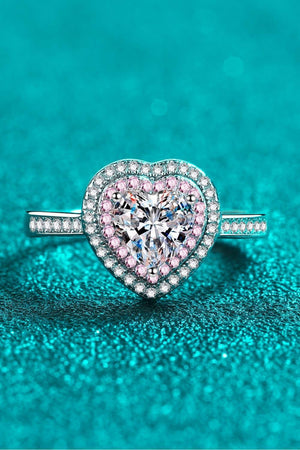 Enduring Shine 1 Carat Moissanite Heart Ring - MXSTUDIO.COM