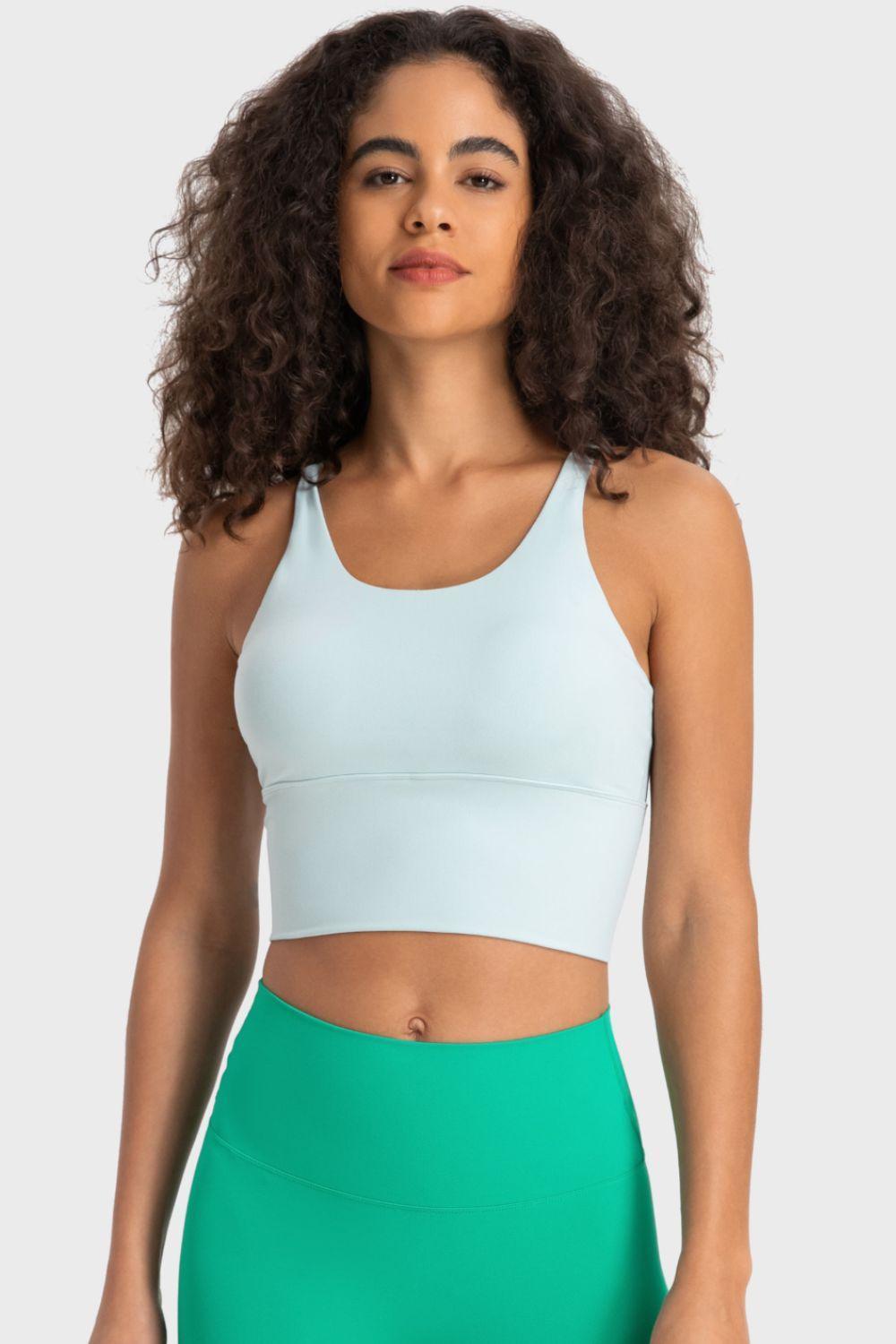 Energetic Crisscross Ladder Back Gym Sports Bra - MXSTUDIO.COM