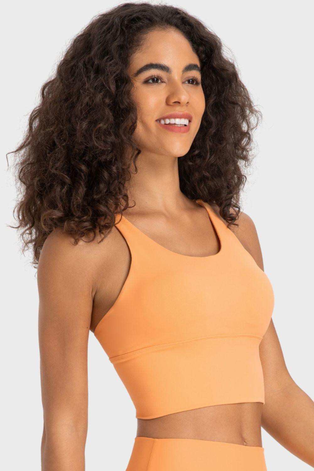 Energetic Crisscross Ladder Back Gym Sports Bra - MXSTUDIO.COM