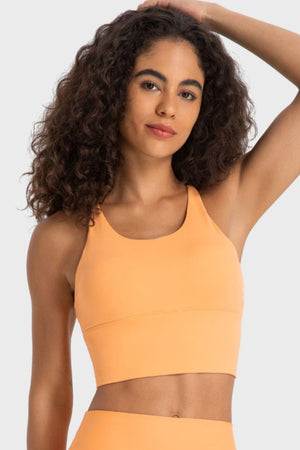 Energetic Crisscross Ladder Back Gym Sports Bra - MXSTUDIO.COM