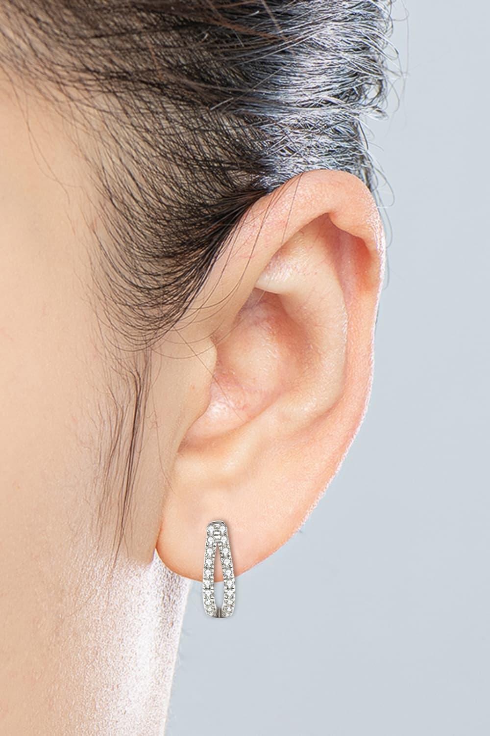 Enhanced Fashion 925 Sterling Silver Moissanite Earrings - MXSTUDIO.COM