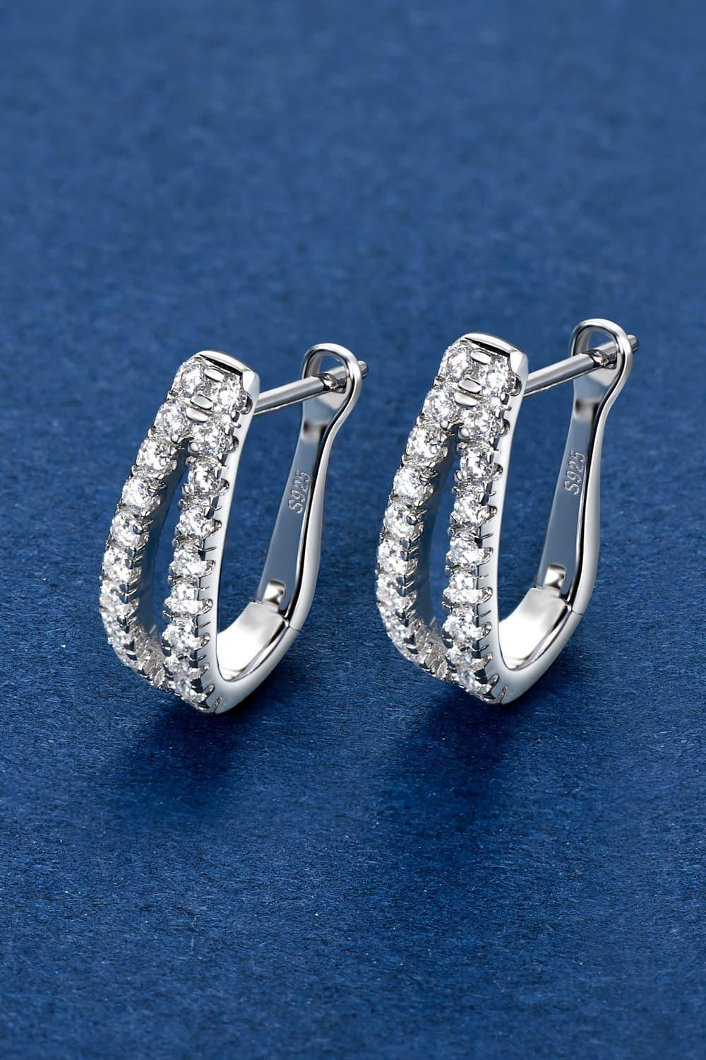 Enhanced Fashion 925 Sterling Silver Moissanite Earrings - MXSTUDIO.COM