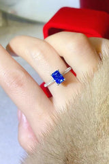 Enthralled 1 Carat Blue Moissanite Ring - MXSTUDIO.COM