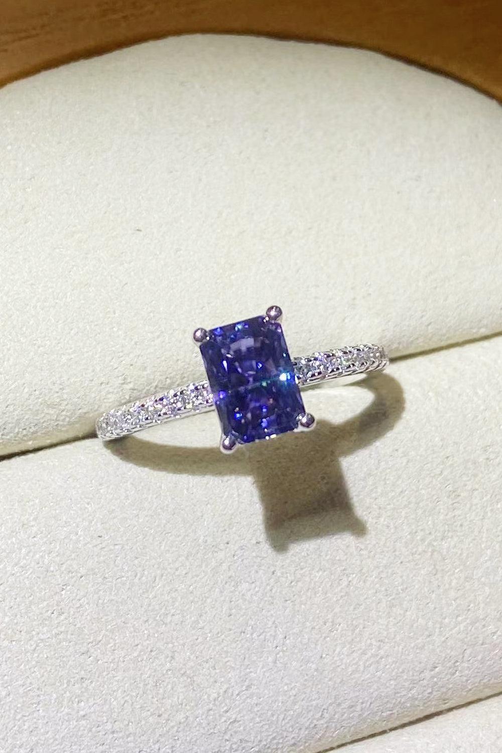 Enthralled 1 Carat Blue Moissanite Ring - MXSTUDIO.COM