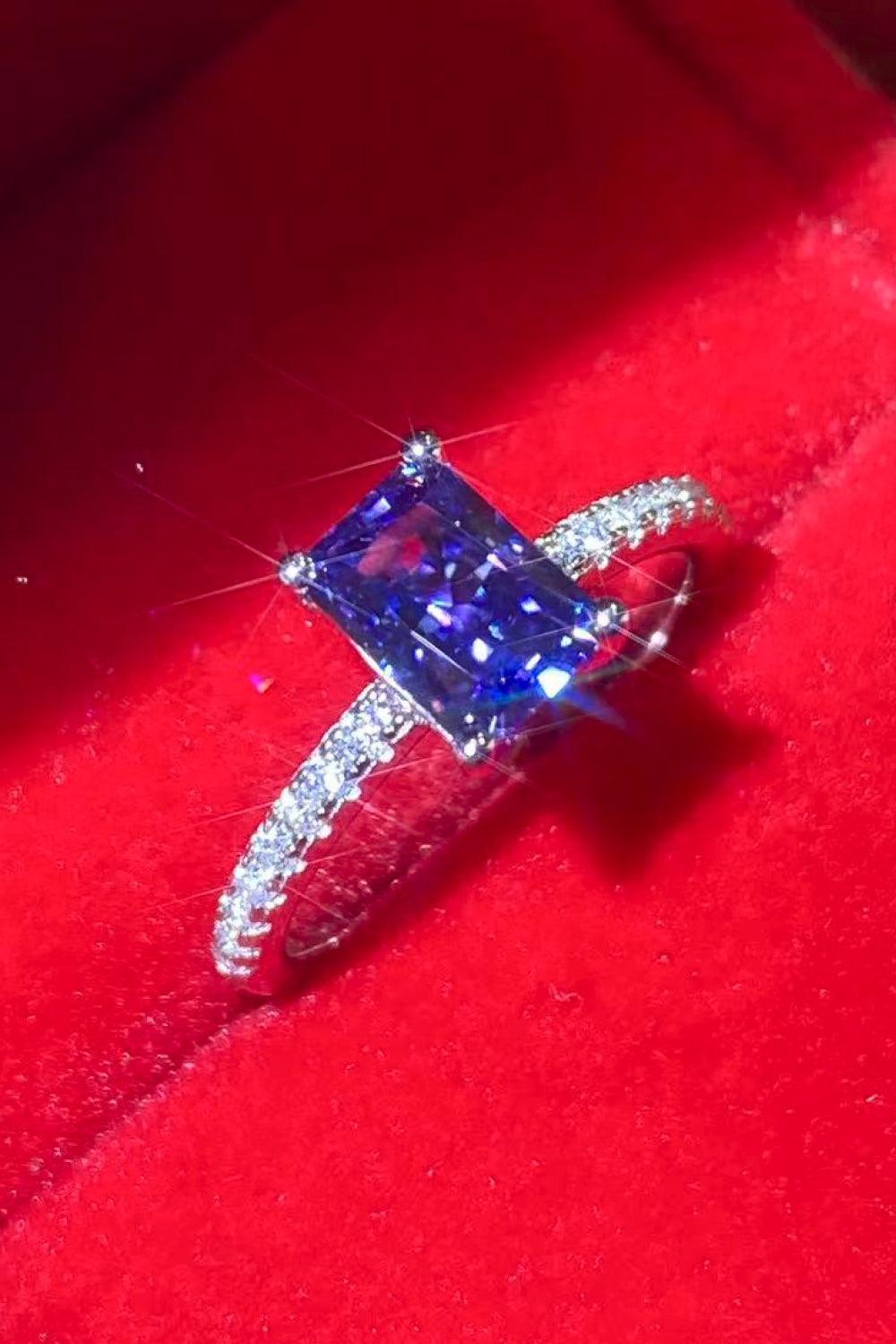 Enthralled 1 Carat Blue Moissanite Ring - MXSTUDIO.COM