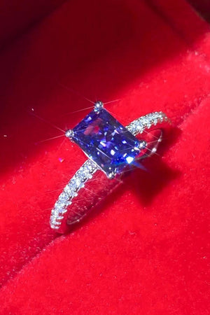 Enthralled 1 Carat Blue Moissanite Ring - MXSTUDIO.COM