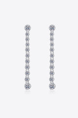 Enthrallment 1.18 Carat Long Moissanite Earrings - MXSTUDIO.COM