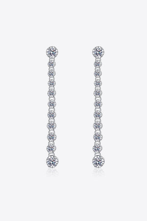 Enthrallment 1.18 Carat Long Moissanite Earrings - MXSTUDIO.COM