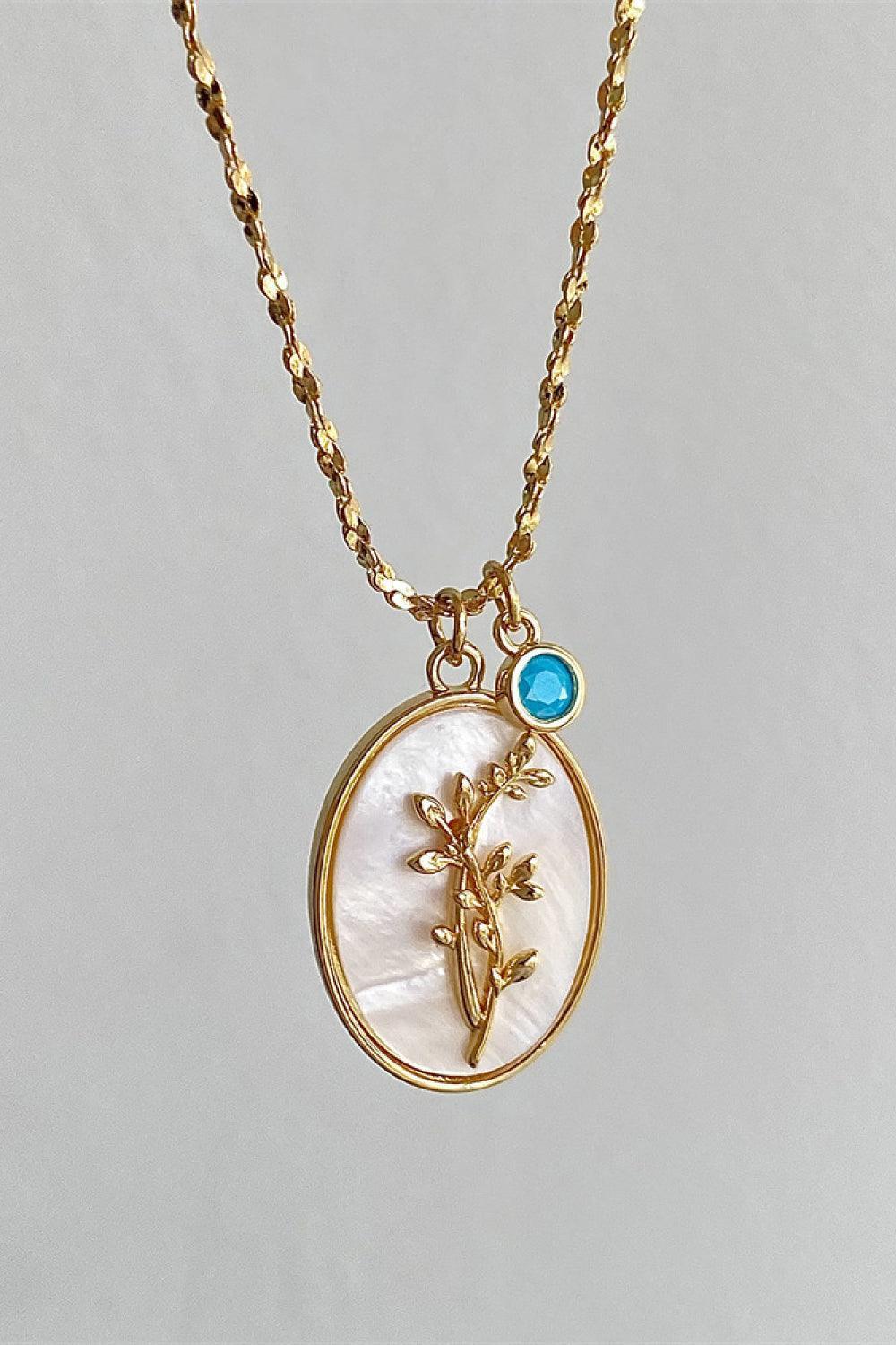 Enthusiastic Flower Shell Pendant Copper Necklace - MXSTUDIO.COM