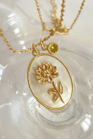 Enthusiastic Flower Shell Pendant Copper Necklace - MXSTUDIO.COM