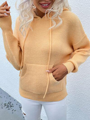 Enthusiastically Comfy Hooded Knit Sweater-MXSTUDIO.COM