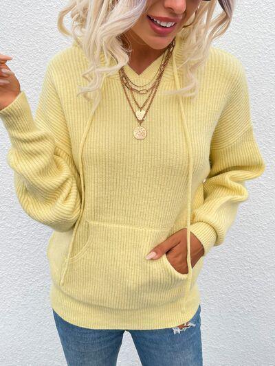 Enthusiastically Comfy Hooded Knit Sweater-MXSTUDIO.COM