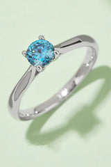 Entrancing Beauty Round Moissanite Solitaire Ring - MXSTUDIO.COM