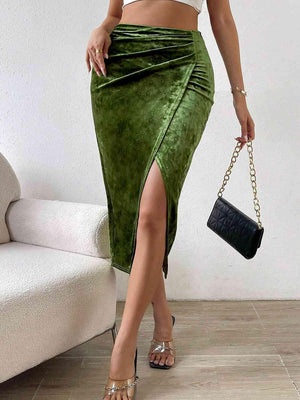 Enviable Beauty Midi Pencil Skirt With Slit - MXSTUDIO.COM