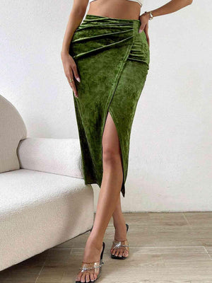 Enviable Beauty Midi Pencil Skirt With Slit - MXSTUDIO.COM