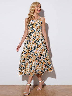 Epitome Of Beauty Sleeveless Floral Midi Dress - MXSTUDIO.COM