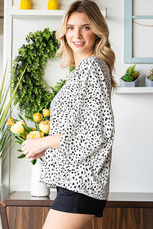 Escape The Ordinary Leopard One Sleeve Blouse - MXSTUDIO.COM