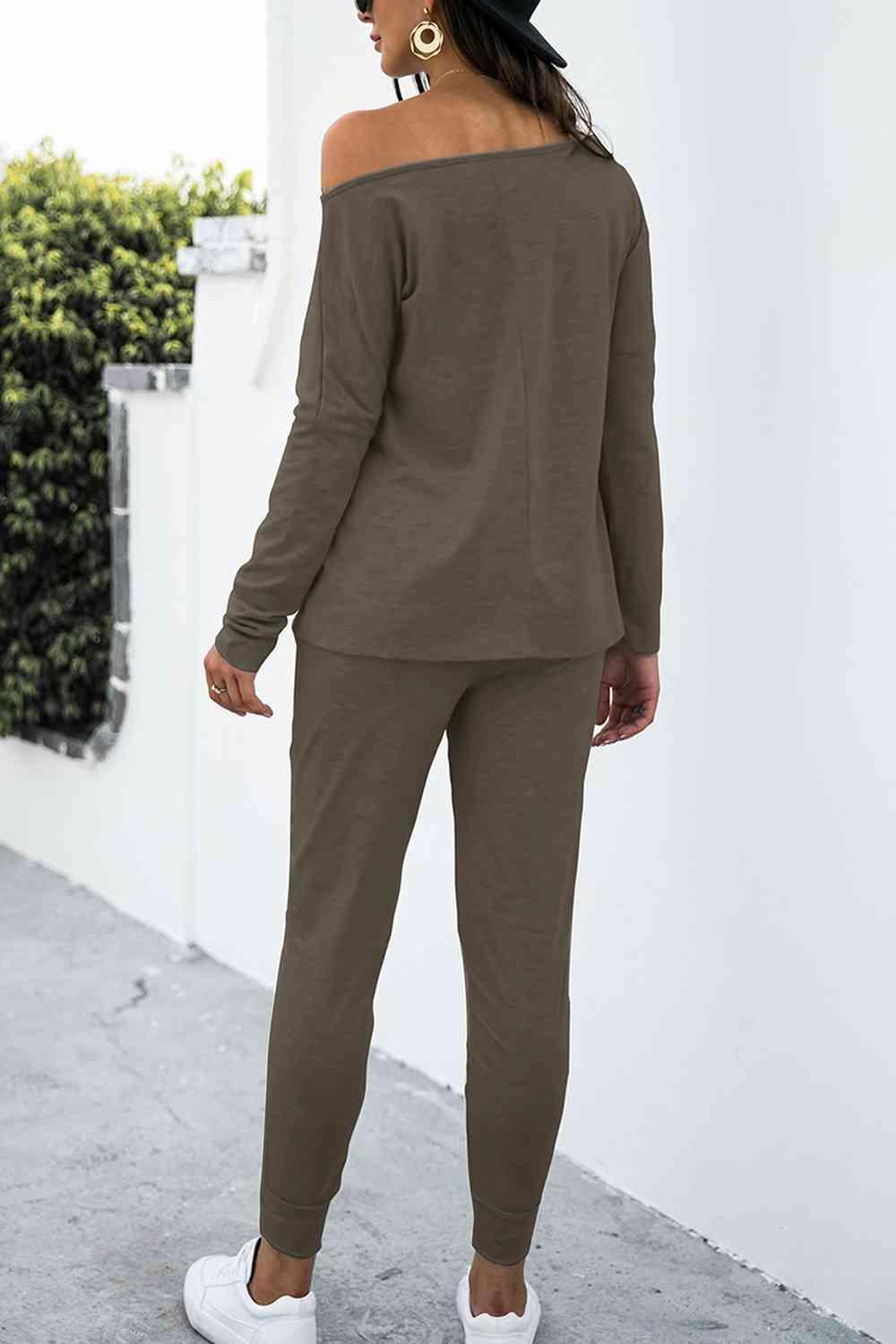 Escape The Ordinary Pants And Long Sleeve Top Set - MXSTUDIO.COM