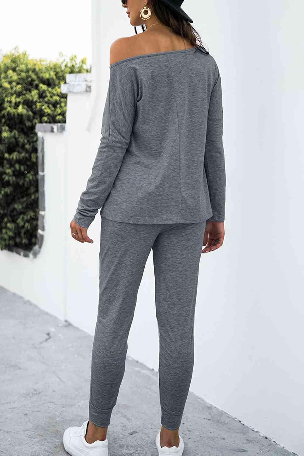 Escape The Ordinary Pants And Long Sleeve Top Set - MXSTUDIO.COM