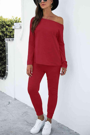 Escape The Ordinary Pants And Long Sleeve Top Set - MXSTUDIO.COM