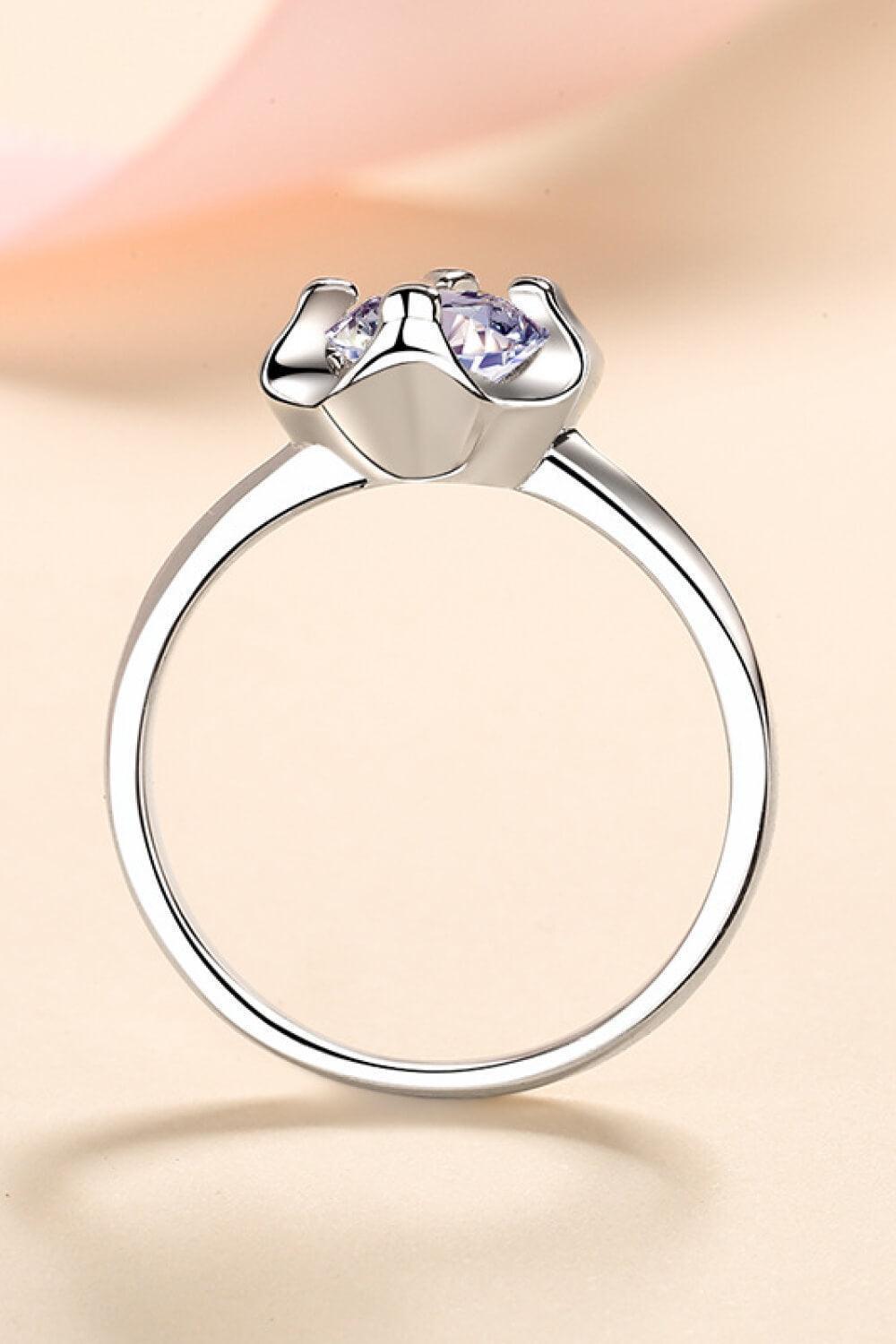 Essence Of Love Sterling Silver Moissanite Ring - MXSTUDIO.COM