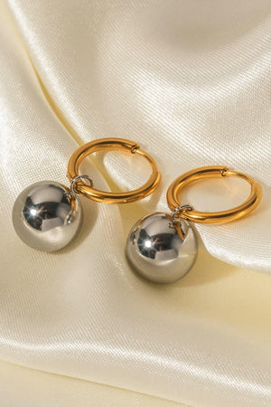 Esteem Fashion 18K Gold-Plated Copper Ball Drop Earrings - MXSTUDIO.COM