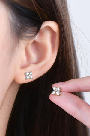 Eventful Four-Leaf Clover Shape Moissanite Earrings - MXSTUDIO.COM