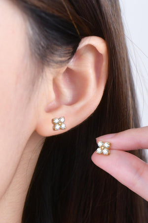 Eventful Four-Leaf Clover Shape Moissanite Earrings - MXSTUDIO.COM