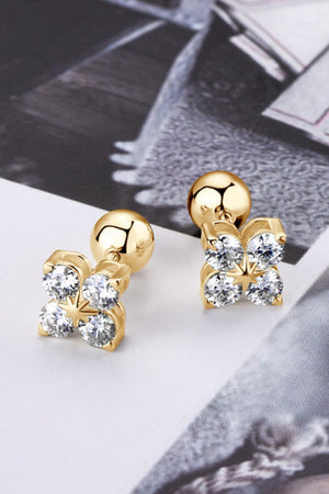 Eventful Four-Leaf Clover Shape Moissanite Earrings - MXSTUDIO.COM