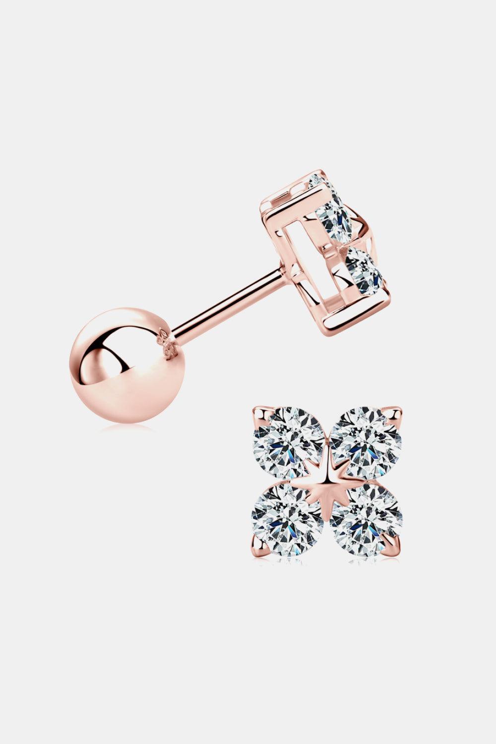 Eventful Four-Leaf Clover Shape Moissanite Earrings - MXSTUDIO.COM