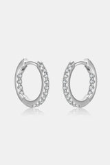 Ever-Preserved Zircon 925 Sterling Silver Huggie Earrings - MXSTUDIO.COM