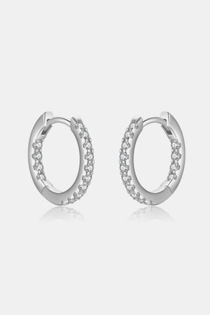 Ever-Preserved Zircon 925 Sterling Silver Huggie Earrings - MXSTUDIO.COM